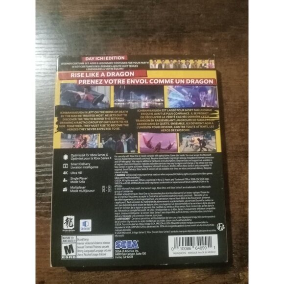 Yakuza: Like a Dragon SteelBook Xbox Series X/One – Day Ichi –SEGA TESTED&WORKS - Picture 2 of 6